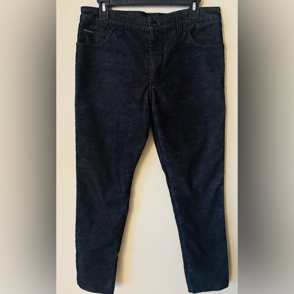 NWOT Quicksilver Men's Kracker Corduroy Jean Pants Tapered Black Gray Size: 32